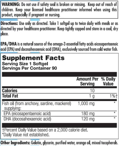 EPA DHA Label