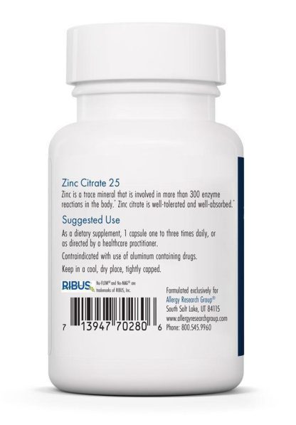 Zinc Citrate 25 Mg 60 caps 2