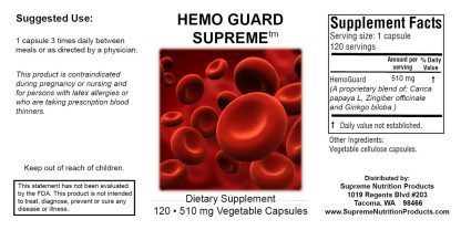 Hemo Guard Label