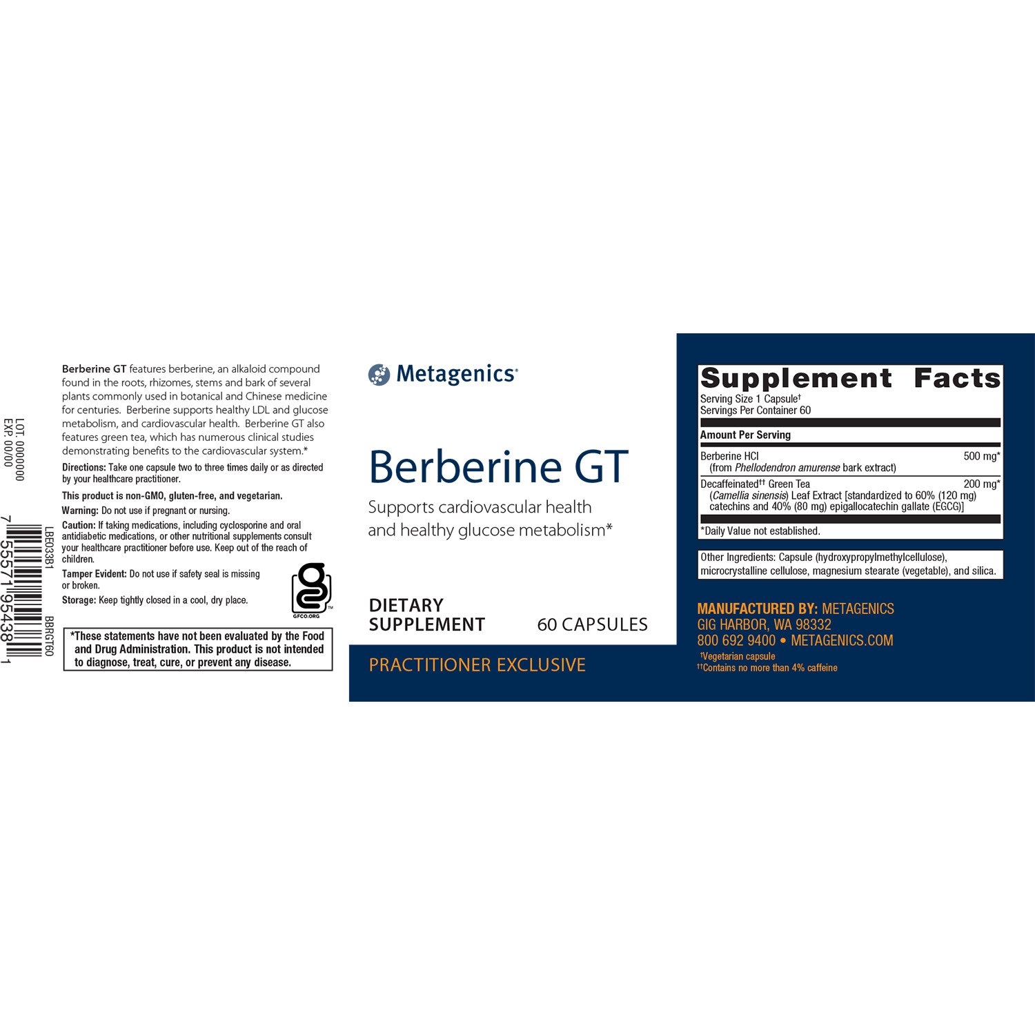Berberine GT Label