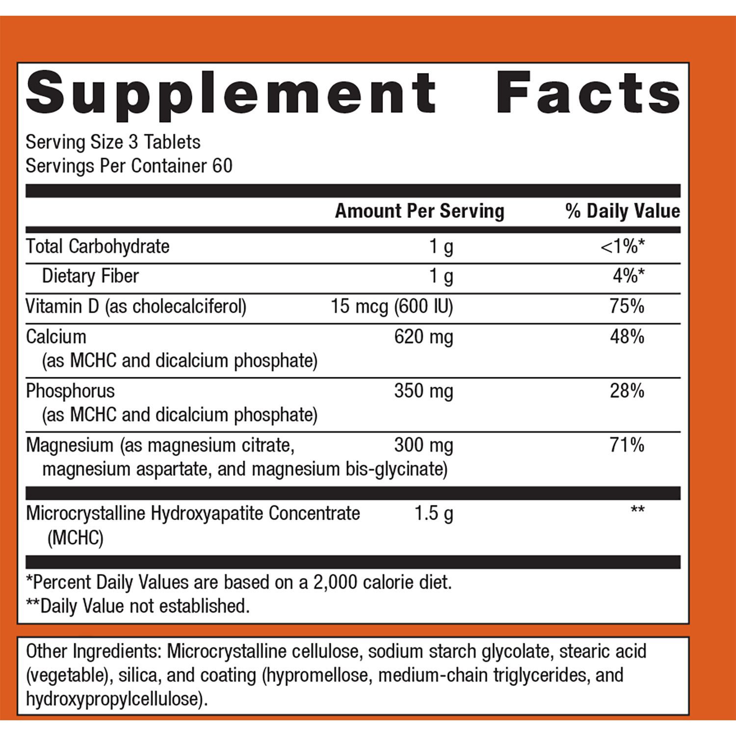 Bone Builder with Magnesium 180T Label