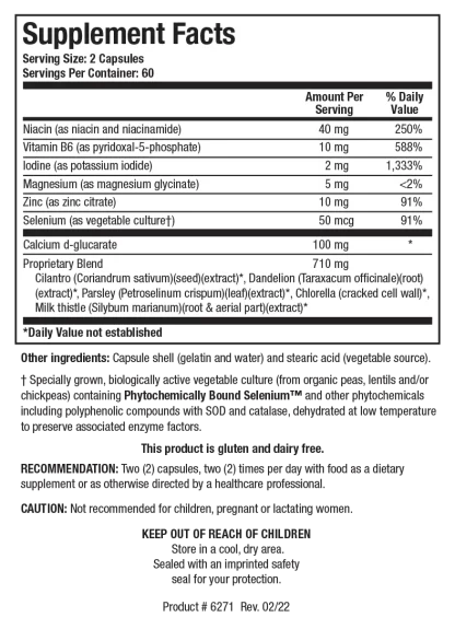 Receptor Detox Label