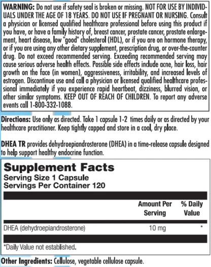 DHEA TR Label